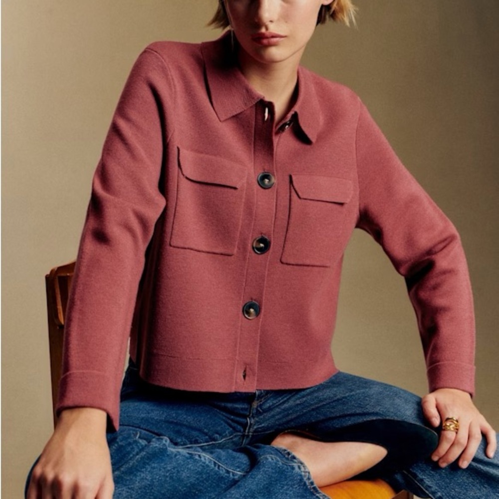 Sezane Betty cardigan in Rosewood